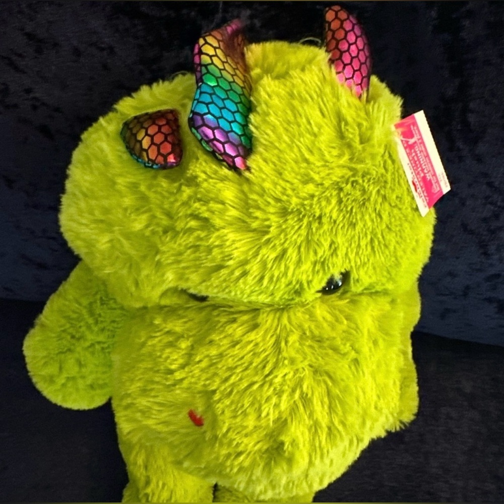 Cuddly Green Stuffed Dinosaur Toy - Picture 5 of 9